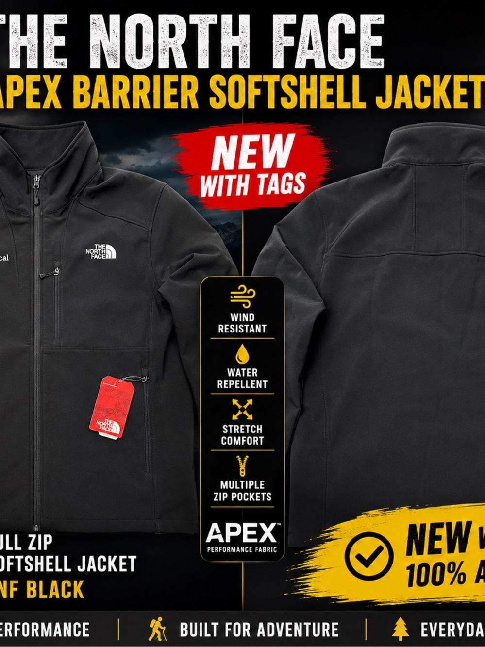 The North Face Black Apex Barrier Softshell Jacket